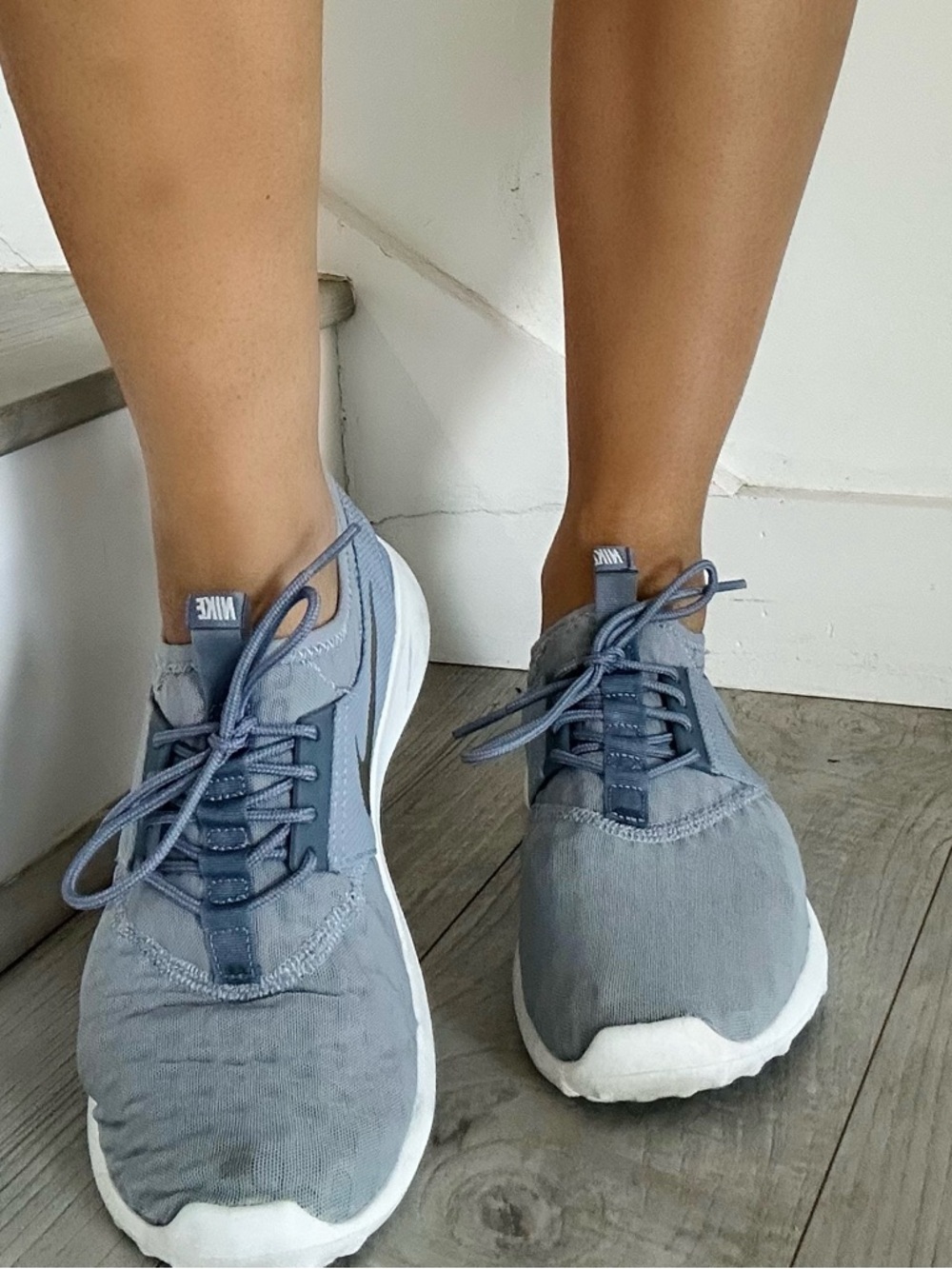 Nike Women’s Light Blue Athletic Sneakers - Lace-Up Running Shoes